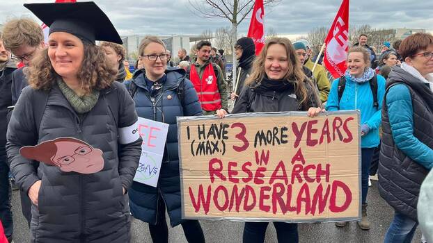 Kundgebung vor dem Bundesministerium für Bildung und Forschung in Berlin, 24.3.2023